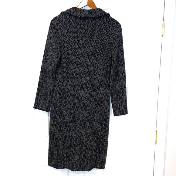 Nine West Gray Pattered Distressed Coat Sz M - Picture 7 of 8